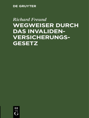 cover image of Wegweiser durch das Invalidenversicherungsgesetz